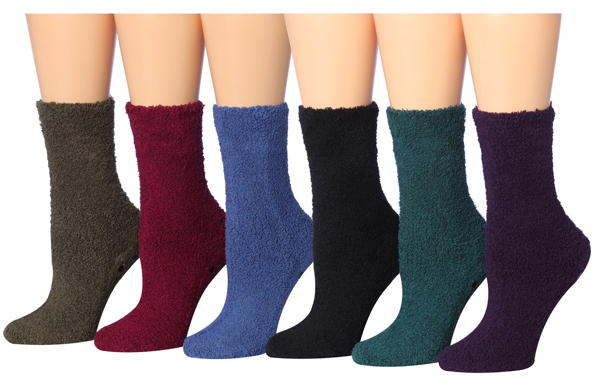 Fuzzy Skid-Proof Solid Crew Sock