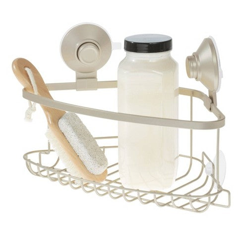 Everett Push Lock Suction Corner Basket Satin