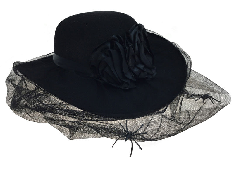 Black silk hat with black Veil 24/case