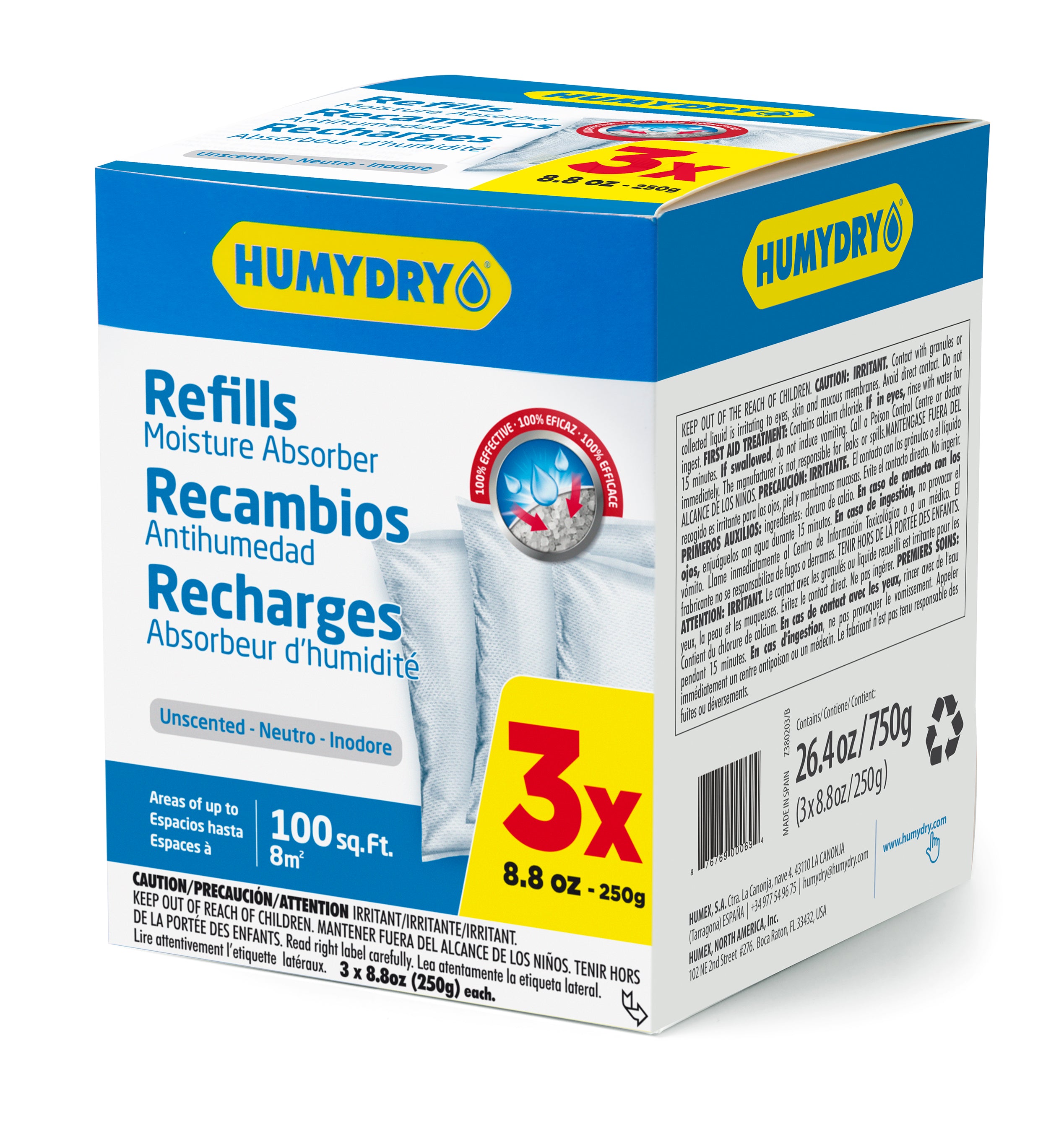 3 PK Refill Unscented (3x250g)