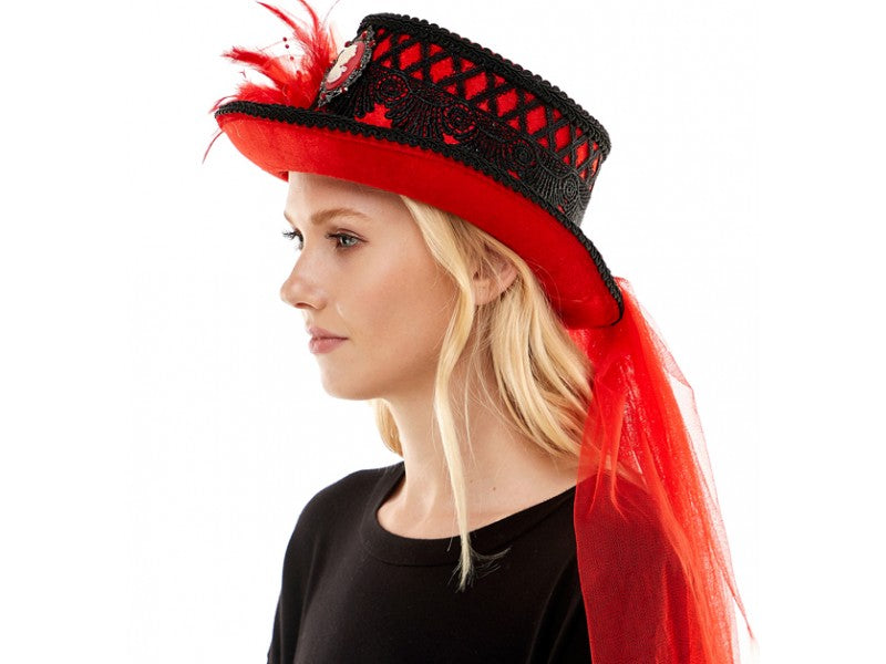 Gothic red top hat