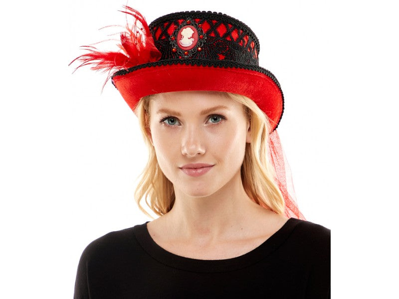 Gothic red top hat