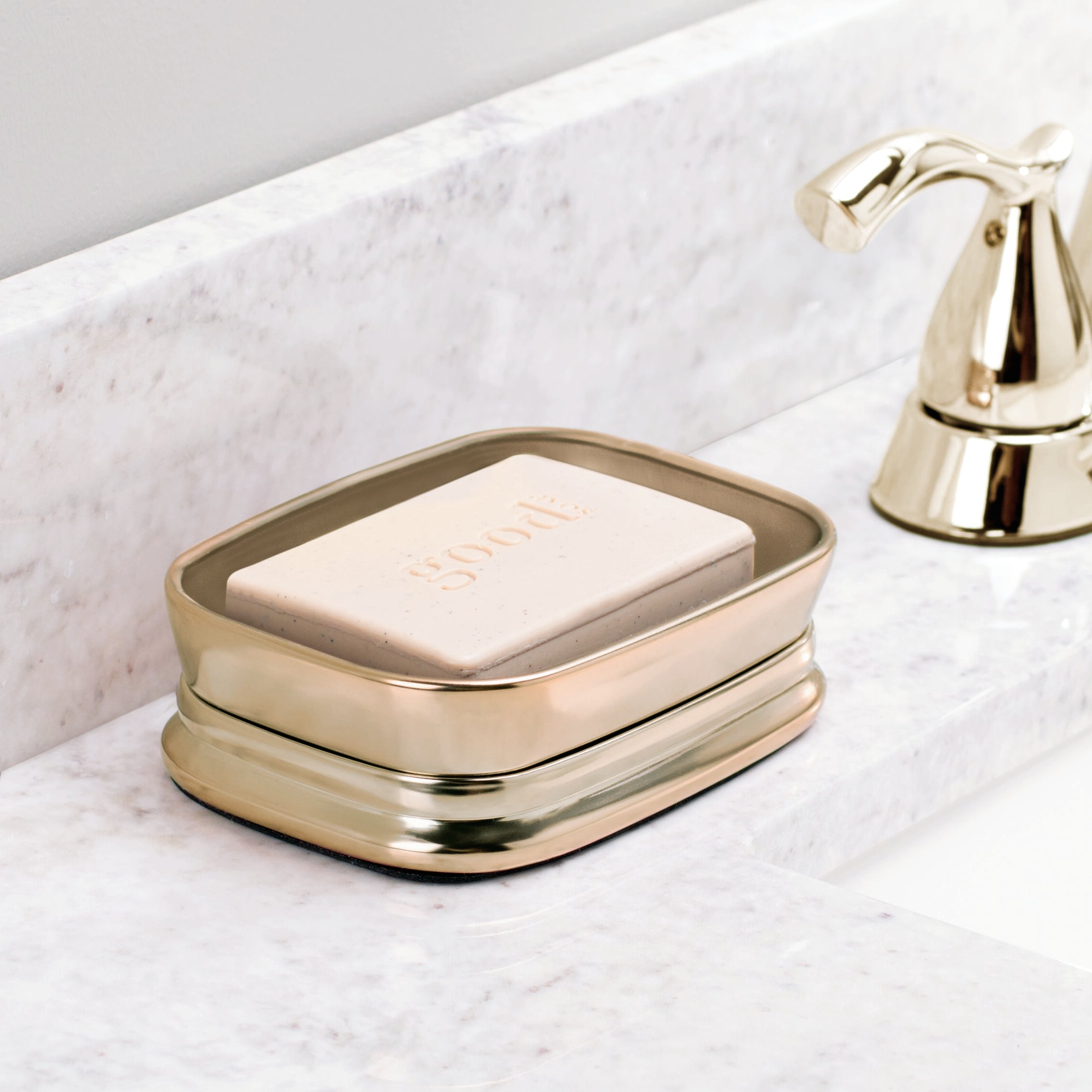Polished Champagne Sutton Soap Dish
