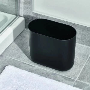 Cade Slim Waste Can Black