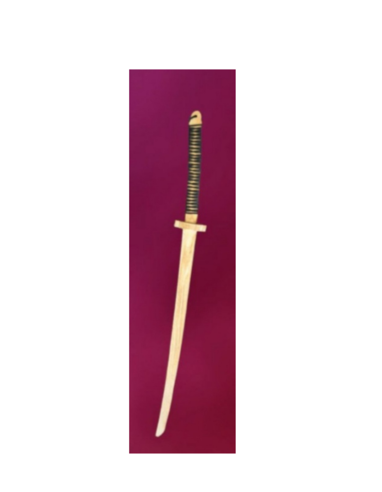 WOODEN BURNT SWORD