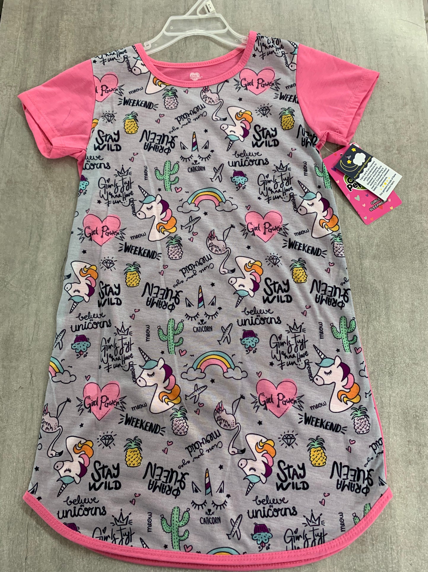 GIRLS DORM SHIRT - PNK-UNICORN