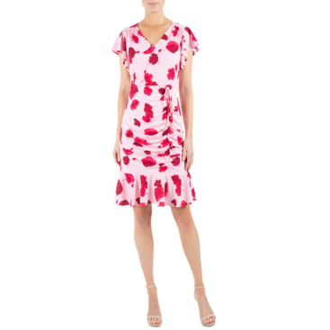 VESTIDO TUBO FRUNCIDO FLORAL