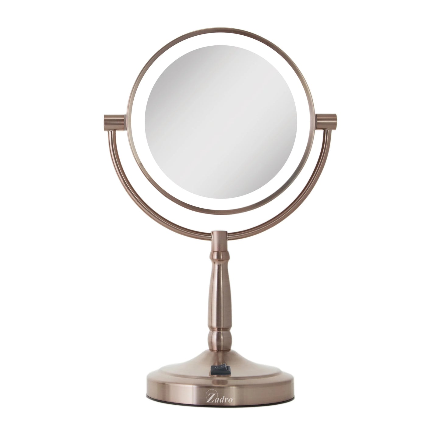 9" Round LED Cordless Dual-Sided Mirror 10X/1X