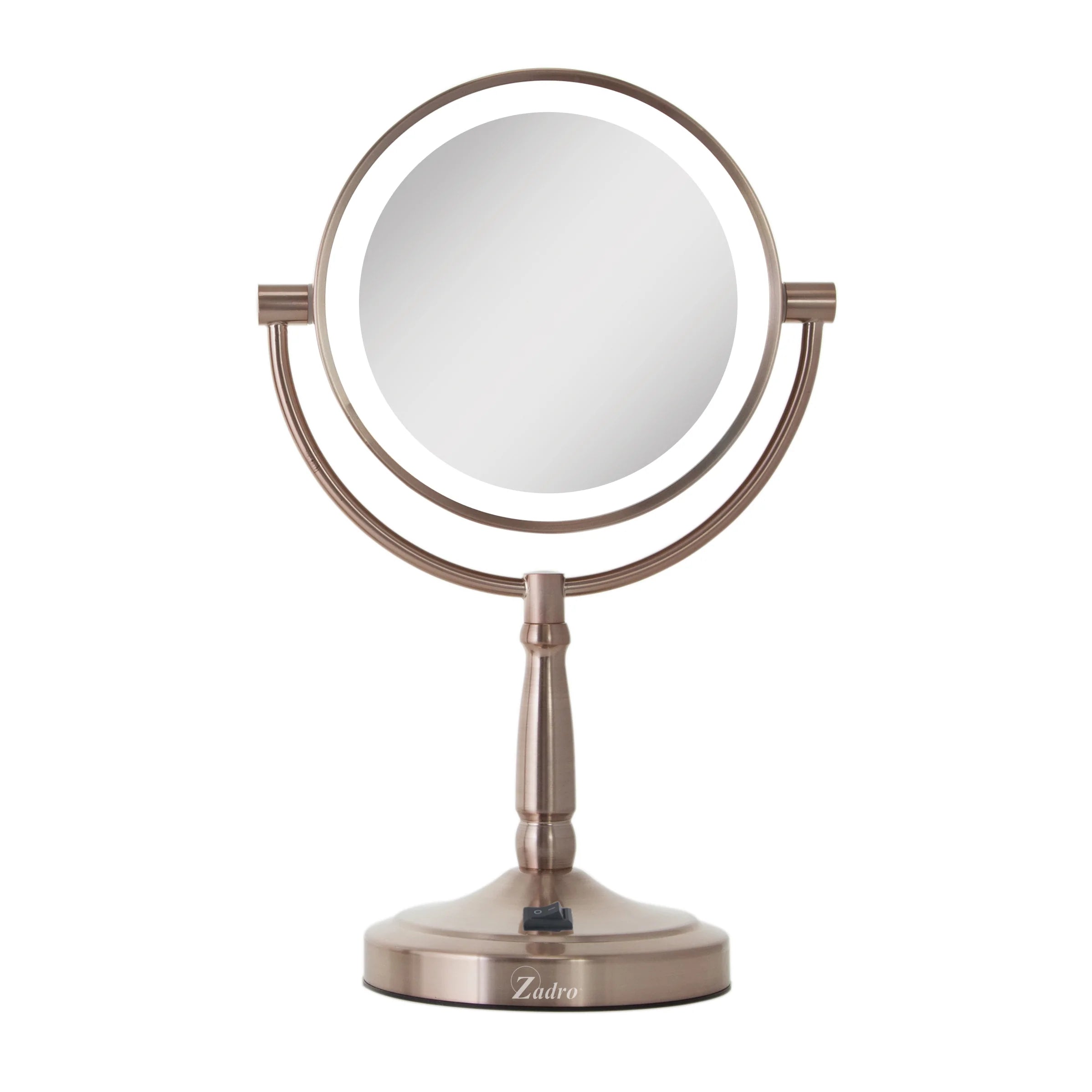 9" Round LED Cordless Dual-Sided Mirror 10X/1X
