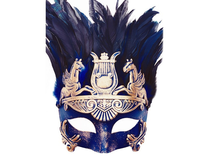 Roman Mask with Feather