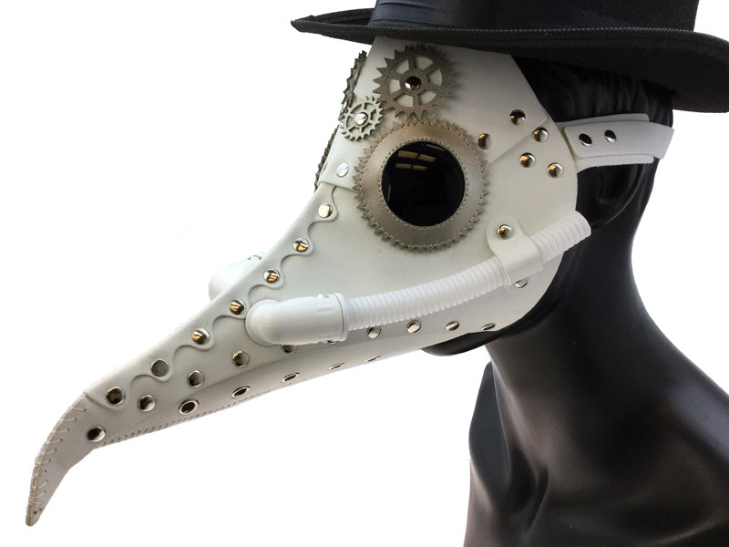 Plague Dr. White Leather Mask