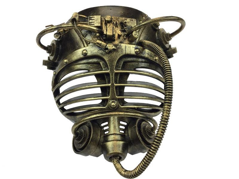 Steampunk submarine mask gold