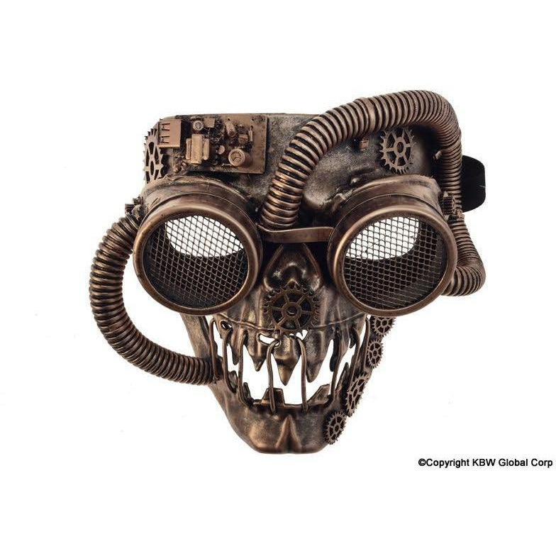 Steampunk Full Face Skull with Tubing in 3 colors
