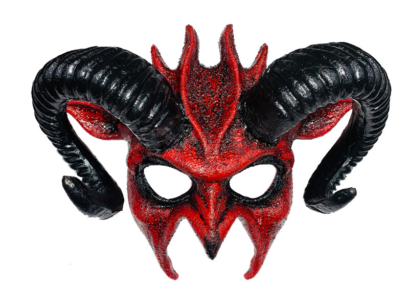 Black/Red Ram Hornos Masquerade