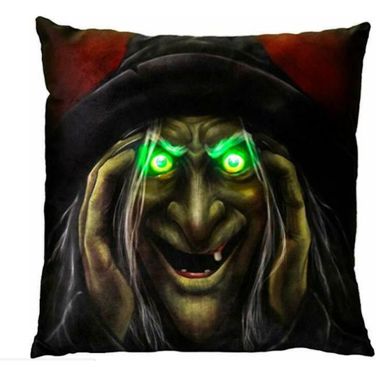 PEEKABOO WITCH LIGHT UP PILLOW