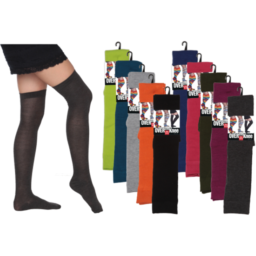Calcetines de la rodilla de colores