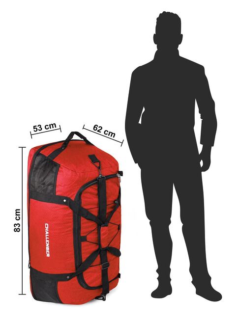 Bolso Enrollable Con Ruedas Challenger - Rojo