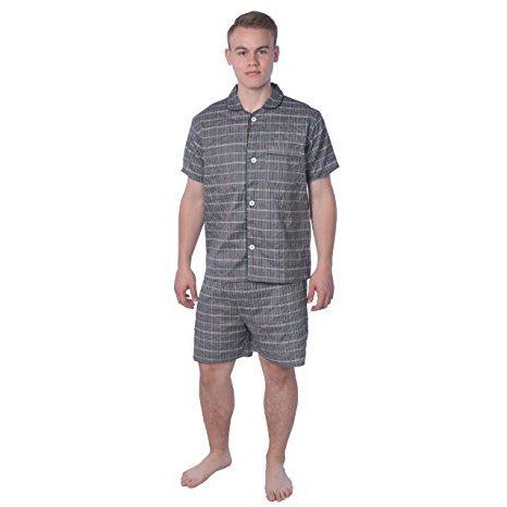 Mens Pajamas Short Sleeves and Short pants Grey/Red