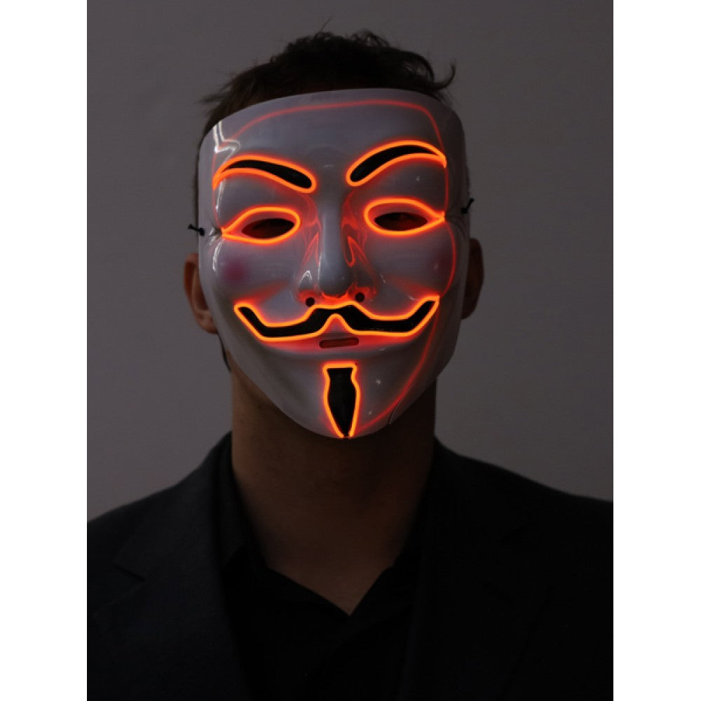 Neon light V of Vendetta mask in 4 colors