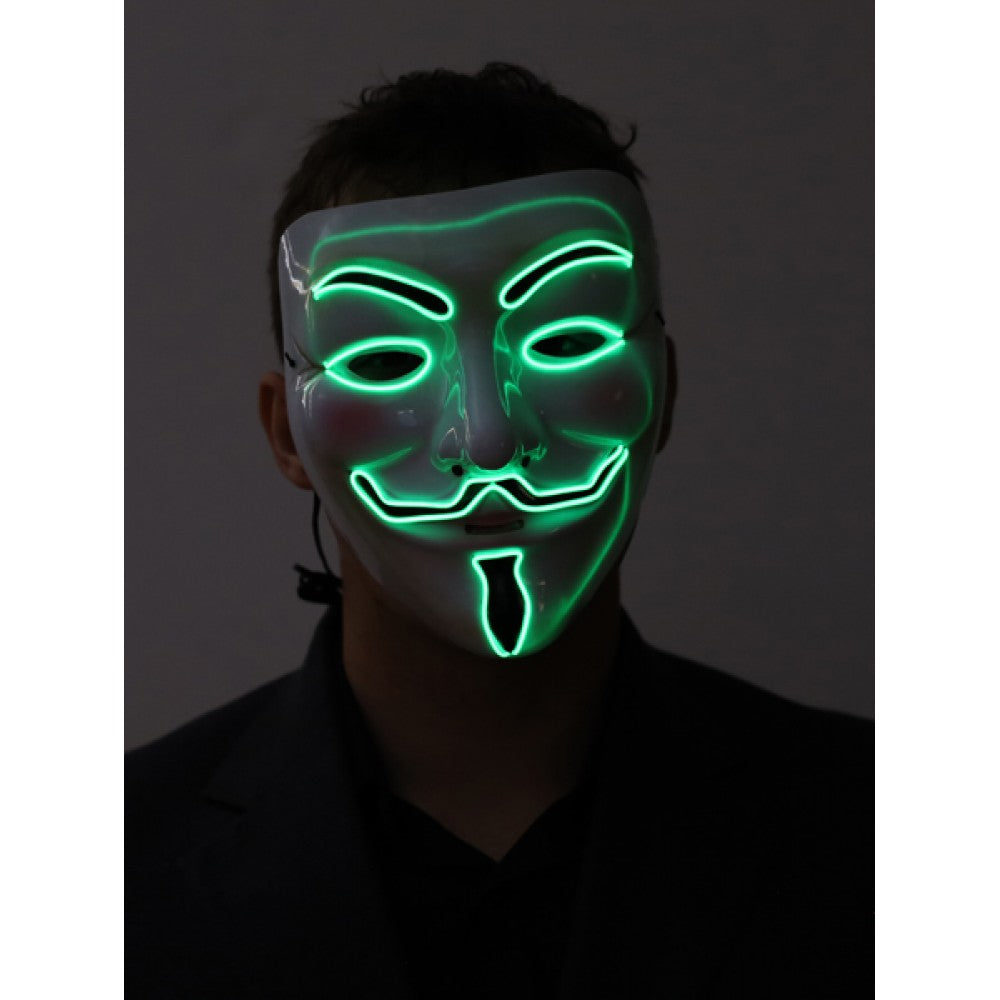Neon light V of Vendetta mask in 4 colors