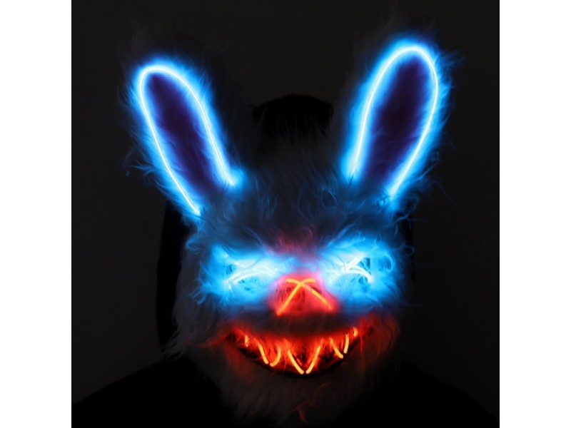 Rainbow Rabbit Ligt up Mask - Conejo Assesino