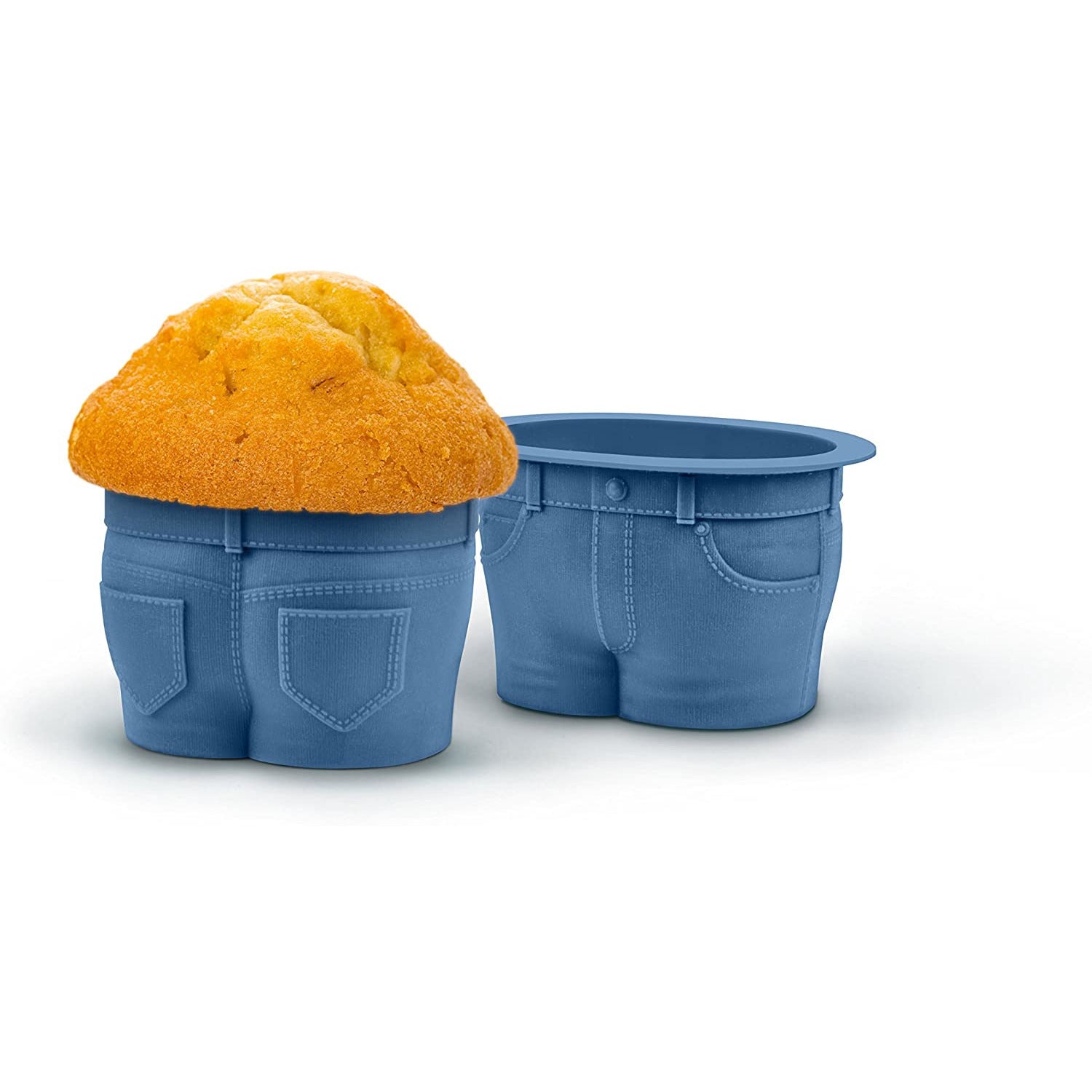 MUFFIN TOPS Denim-Style Baking Cups Set of 4