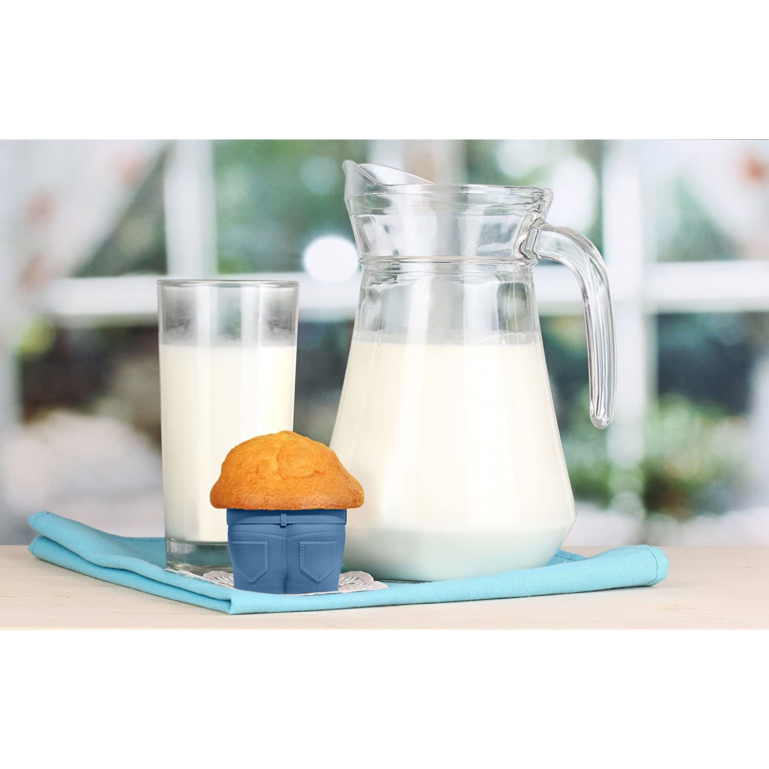 MUFFIN TOPS Denim-Style Baking Cups Set of 4