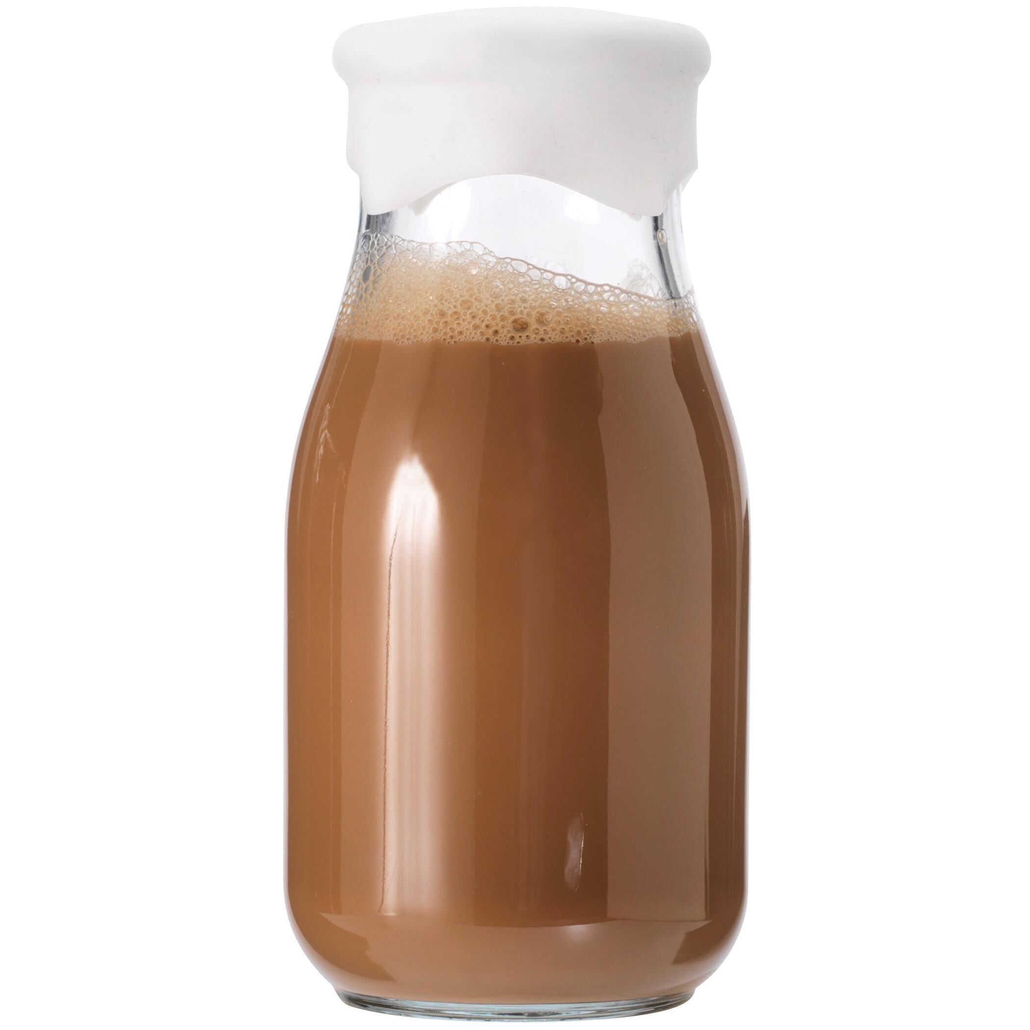 16 oz Milk Bottle Round W/ Silicone