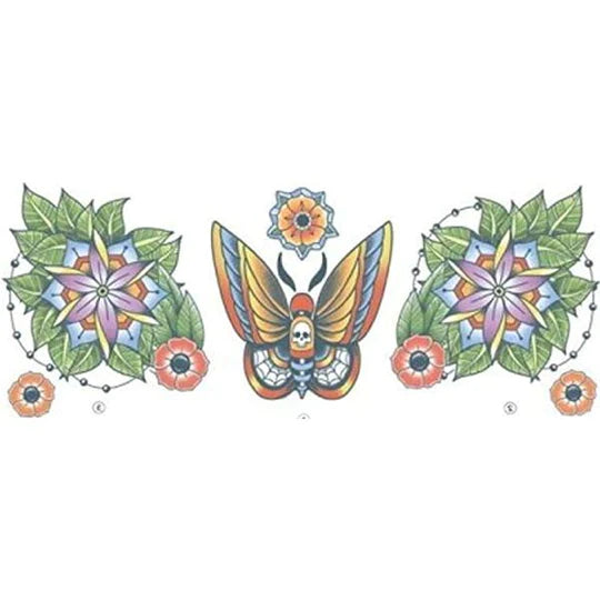 Neck tattoos Moth
