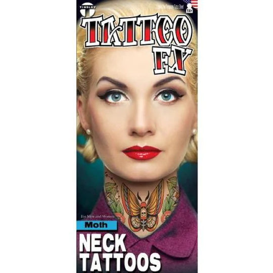 Neck tattoos Moth