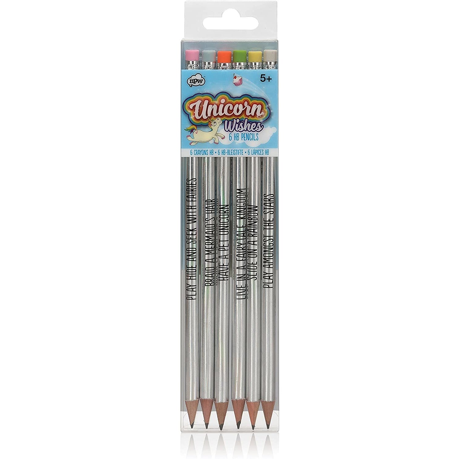 Unicorn Wishes 6 HB Pencils