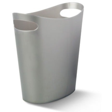 2 Gallon Slimline Wastebasket Grey