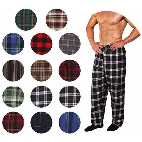 Men's Flannel Pajama Bottoms Assorted Colors