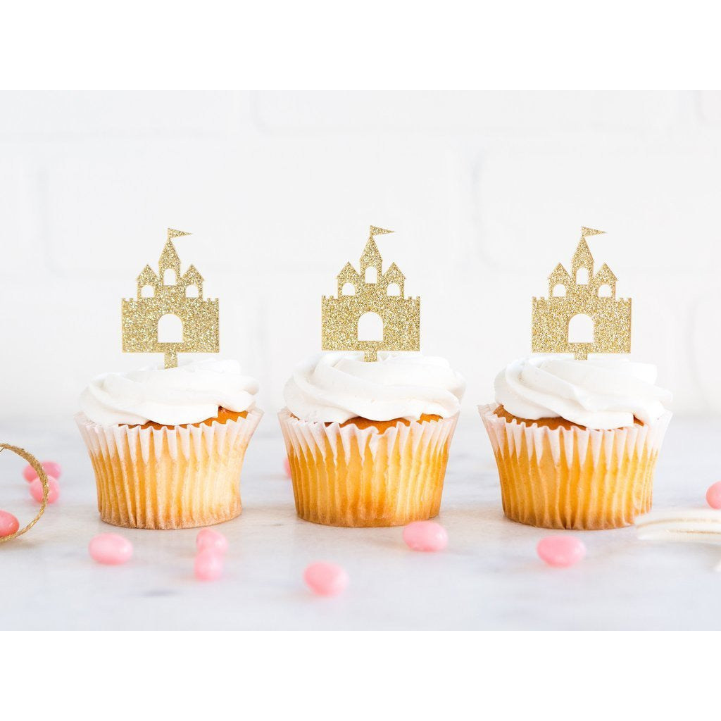 Princess Castle Cupcake Toppers Set of 8