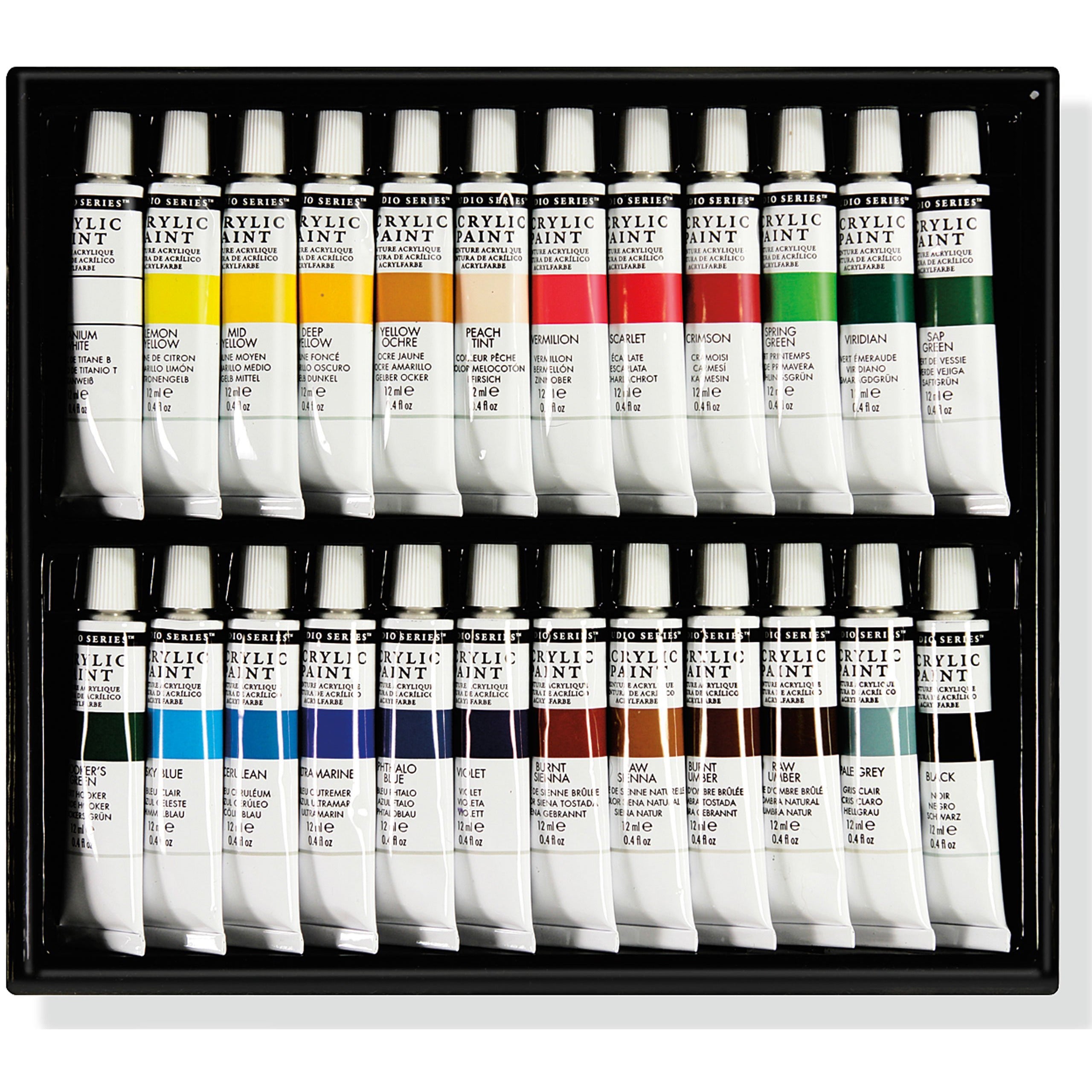 24 BRILLIANT COLORS ACRYLIC PAINT SET