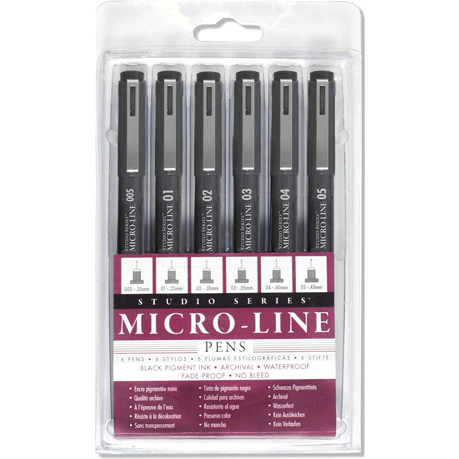 6 MICROLINE PENS
