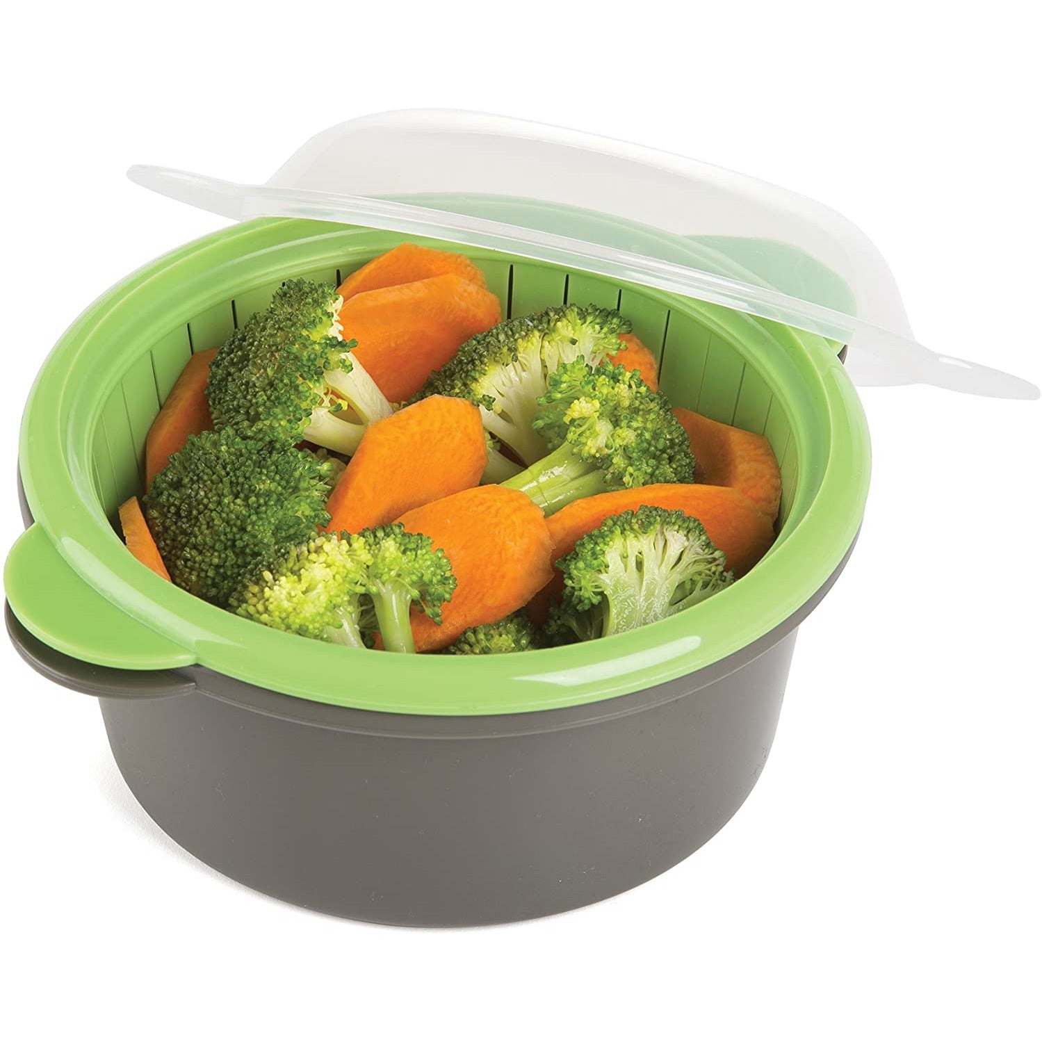 Microwave Mini Steamer, Gray