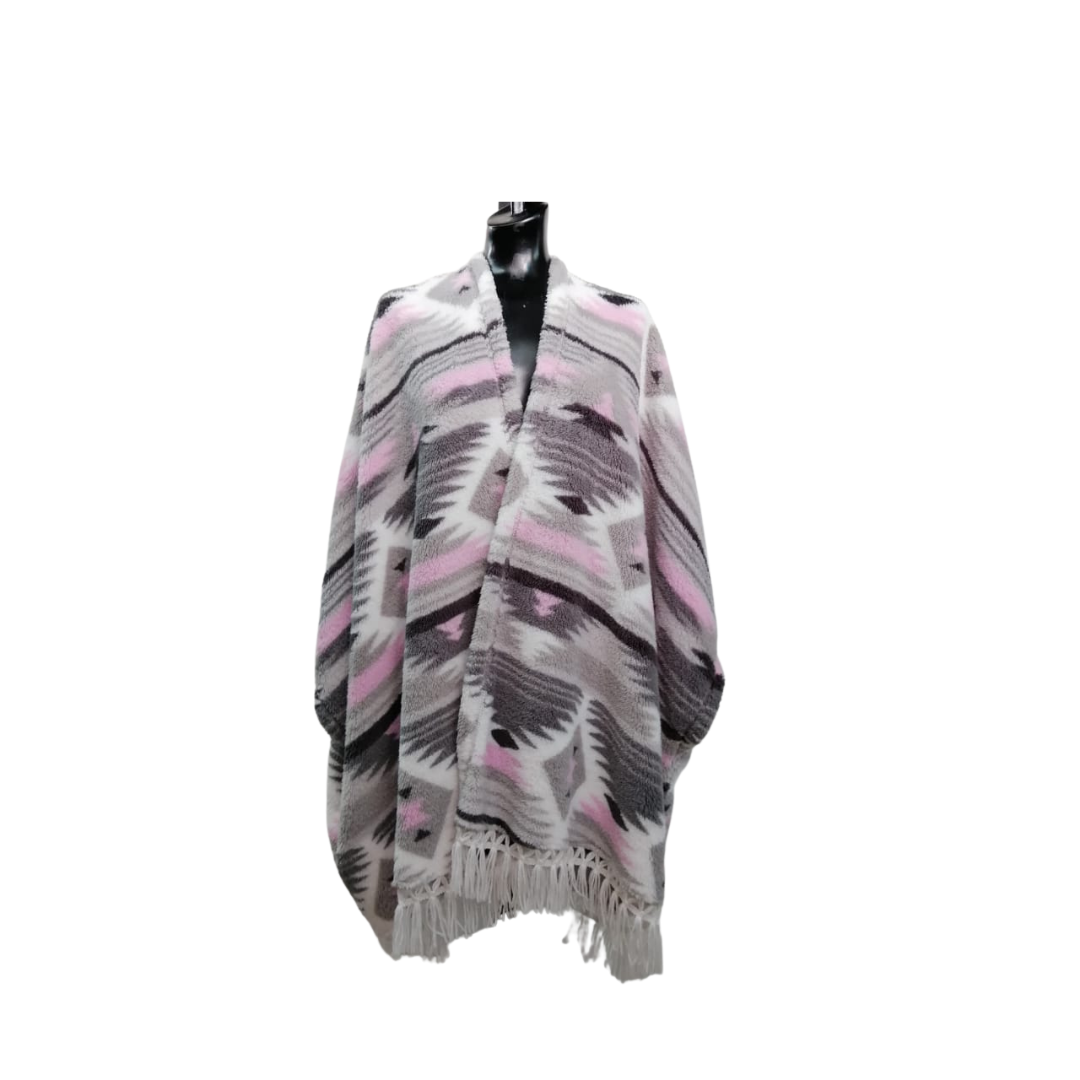Poncho Pink Aztec