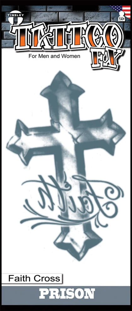 Prison Tattoo Faith Cross