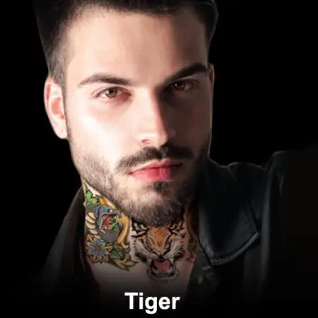Neck tattoos Tiger