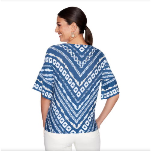BLUSA AZUL CON DIENTES RUBY RD