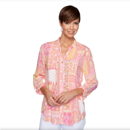 Blusa Orange Multicolor Ruby Rd X