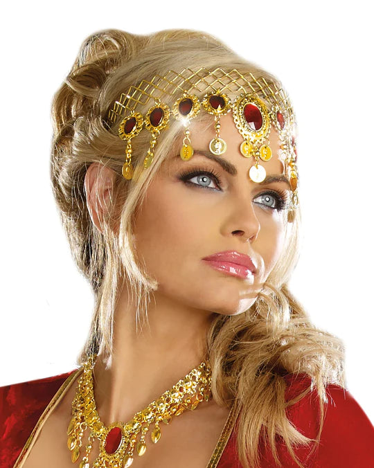 RUBIES N GOLD HEADPIECE