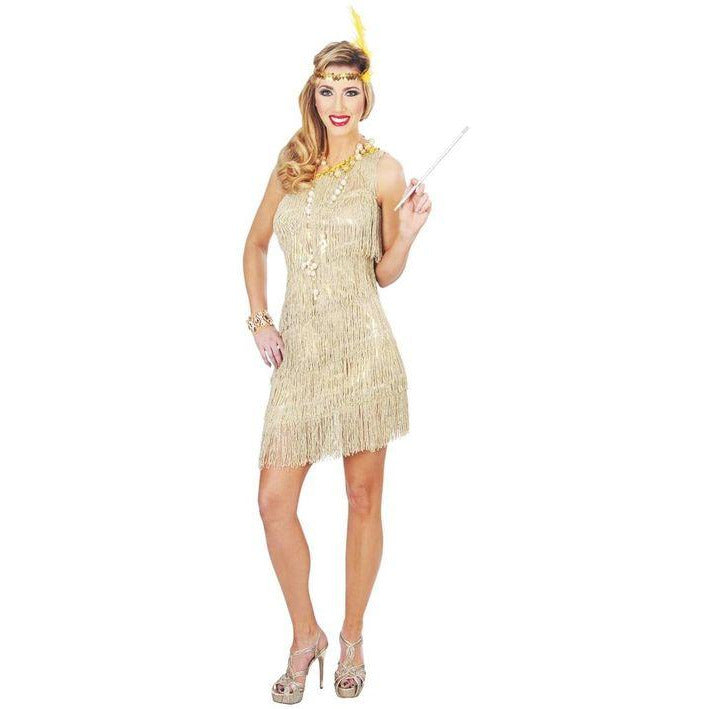 SASSY GOLD FLAPPER COSTUME