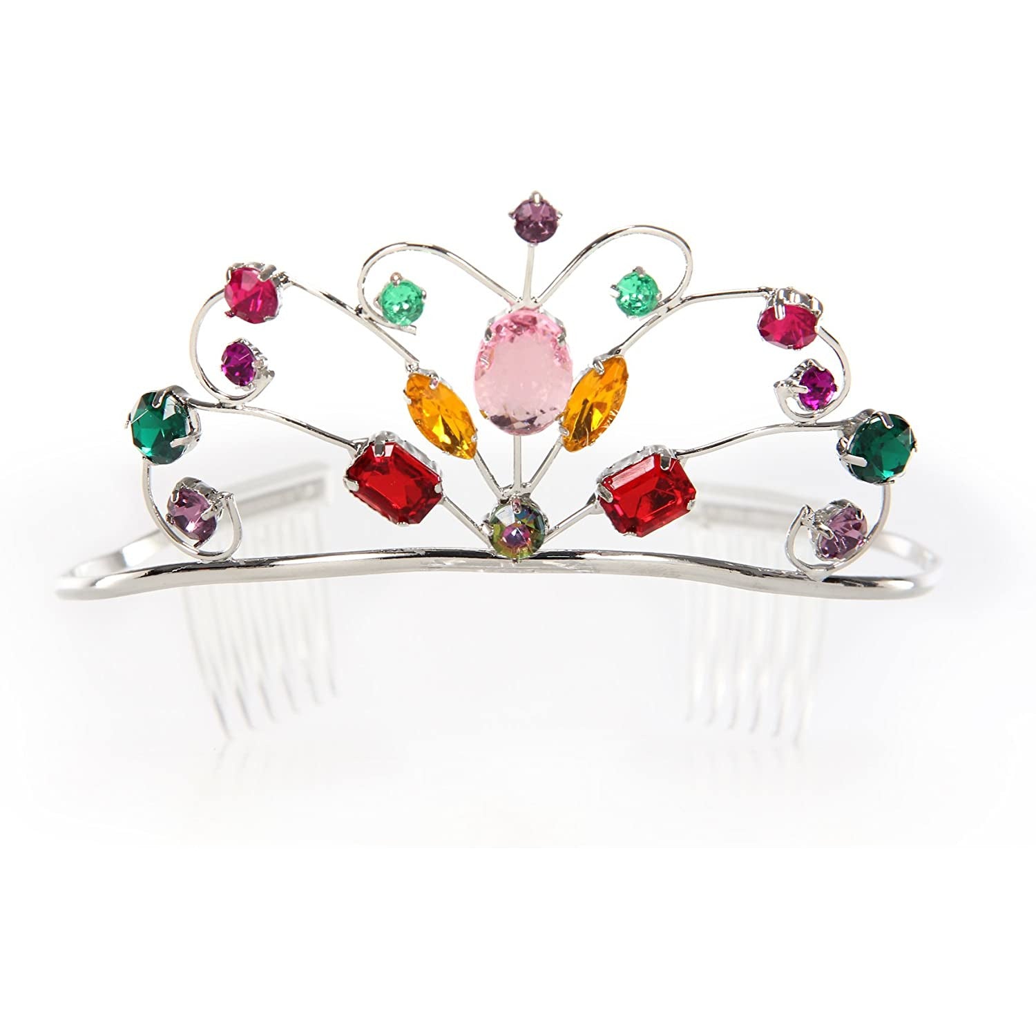 SILVER RAINBOW TIARA PINK