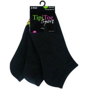 3 pares de calcetines tobilleros negros