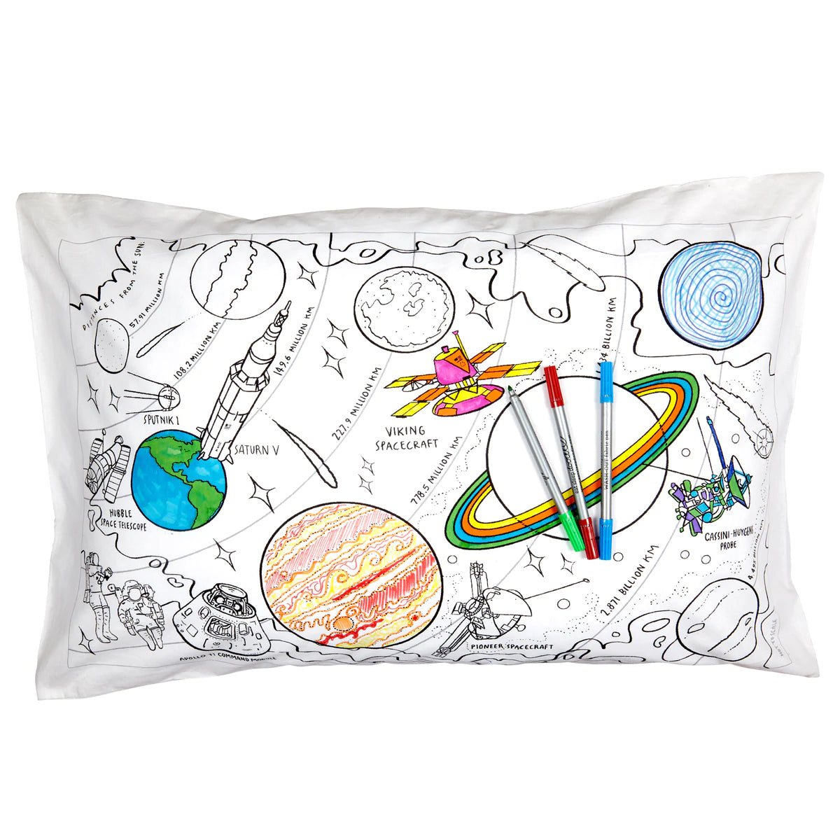 The doodle pillowcase-The space explorer
