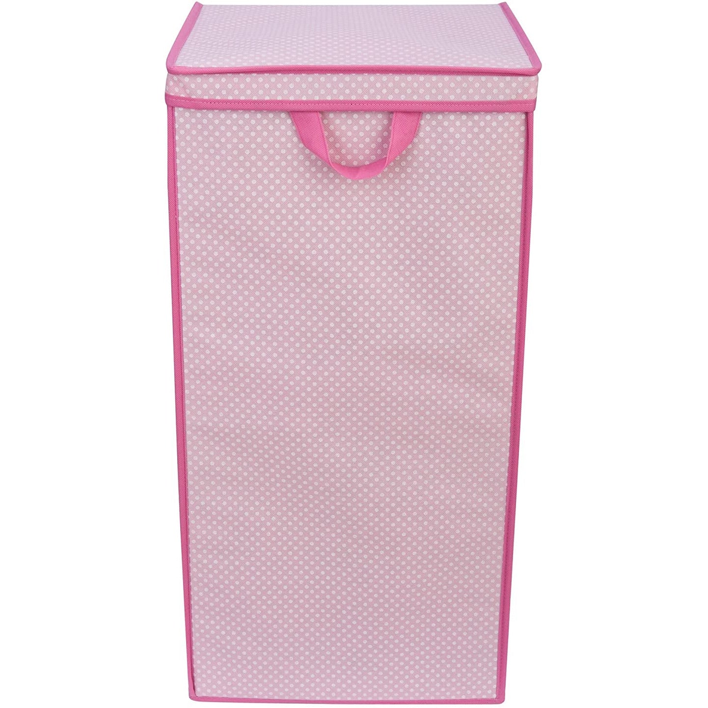 Tall Nursery Clothing Hamper Barely Pink Polka Dot