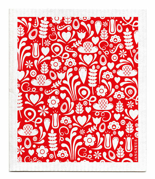 SWEDISH DISHCLOTH - DALA - RED