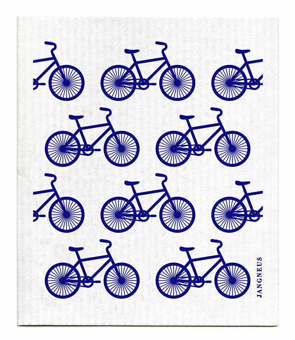 SWEDISH DISHCLOTH - BIKES - BLUE